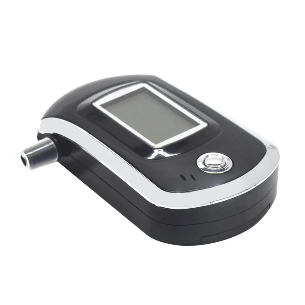 AT-6000 Alcohol Detector Digital LCD Screen Battery Power Hand-Hold Professional BAC Tracker with 5 Mouthpieces