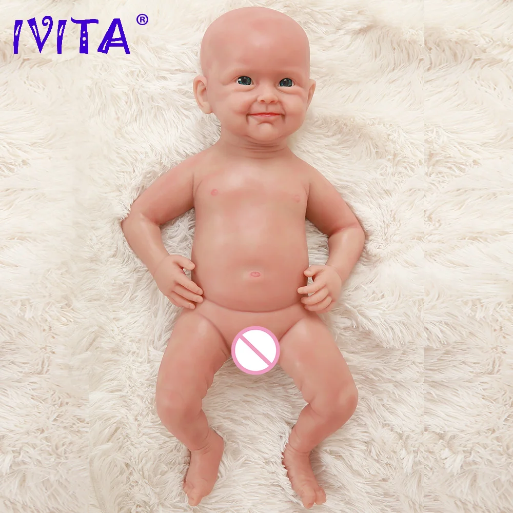 IVITA WG2011, 48 см(19 дюймов), 4,46 кг, силиконовая игрушка для девочек с милой улыбкой и глазами, Opene Reborn Baby Dolls, игрушки для девочек с одеждой