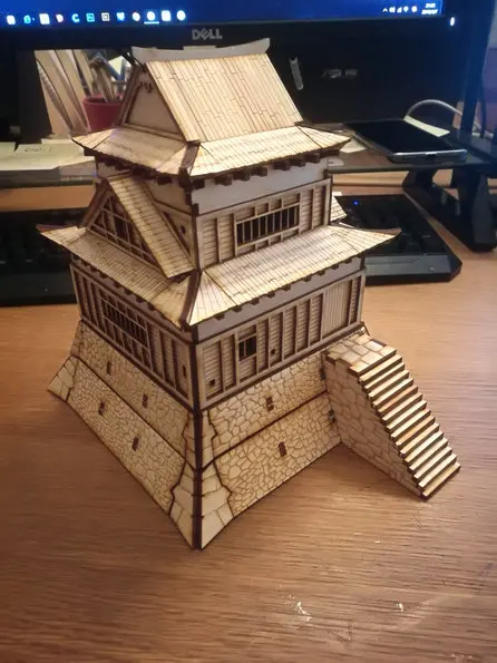 Доска деревянная сцена модель собрать DIY игра с 28 мм соотношением 1:56 для японских воюющих штатов дом строительства 16*16*20 см
