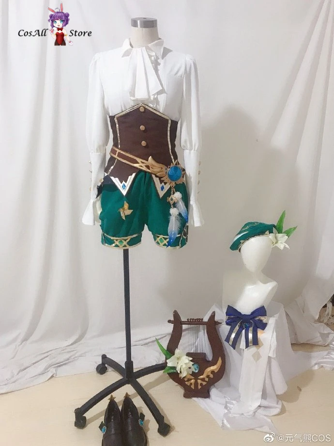 Изготовленный на заказ/размер костюм для косплея Венти геншин ударно костюмы