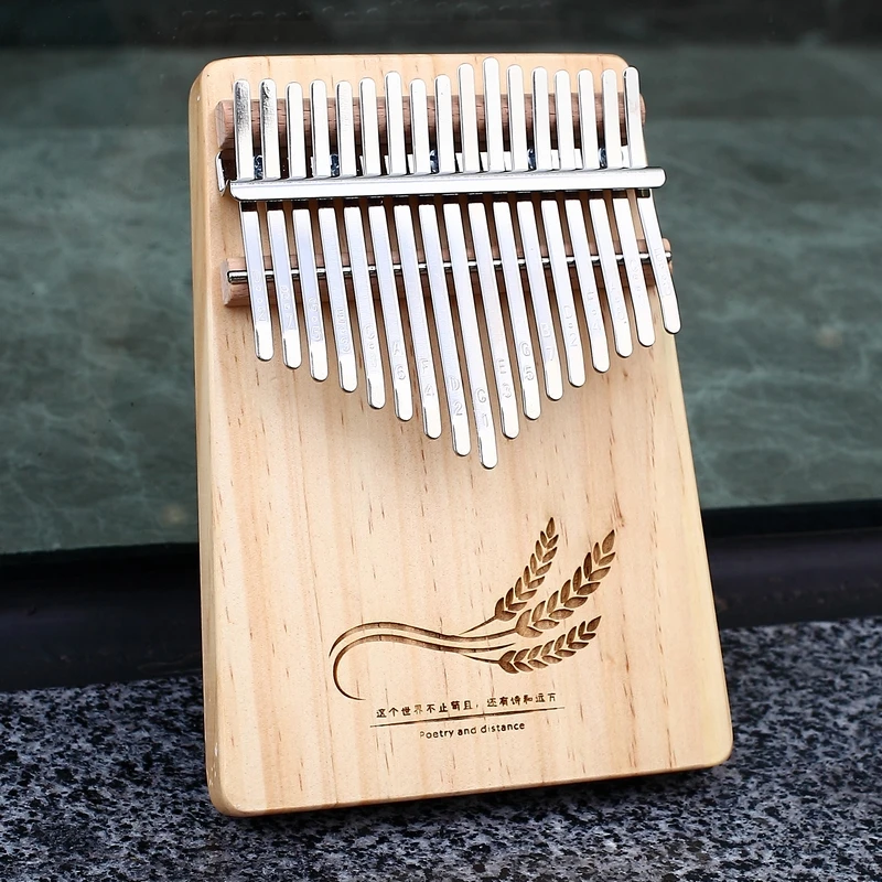 

KERUS Kalimba 17 Keys Thumb Finger Piano - Mbira - Solid Mahogany and Portable with Carrying Bag and Instructions