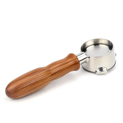 High quality wooden handle Stainless Steel 54MM Portafilter Coffee Bottomless For Barista Express Espresso Machine 870/878/880 | Дом и сад