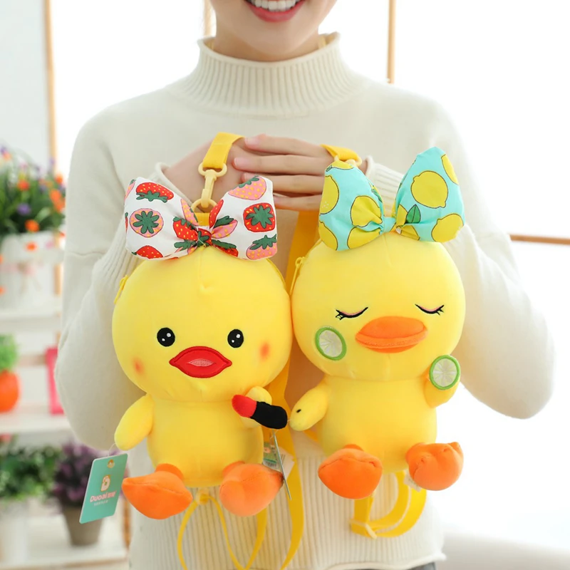 

Сумка-мессенджер Женская плюшевая, с изображением утки из мультфильма, 1 шт.