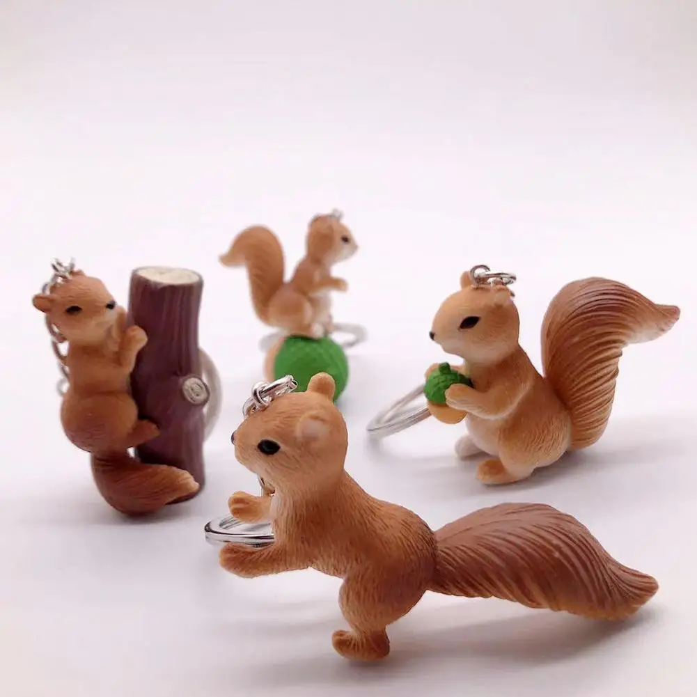 4 шт моделирование брелок сумка белка Подвески модель Фигурка пейзаж Декор милый
