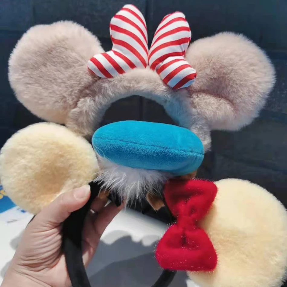 Повязка на голову с ушками Минни и Микки-Мауса | Тематическая одежда униформа