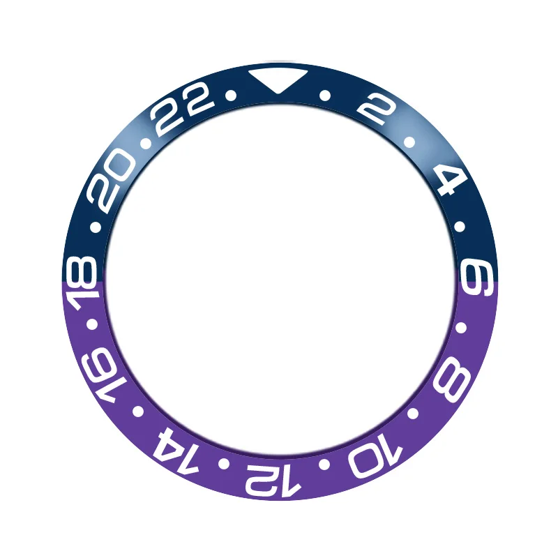 

Watch repair tool parts 38mm high quality blue purple ceramic bezel rotation for 40mm spare parts automatic table Q13