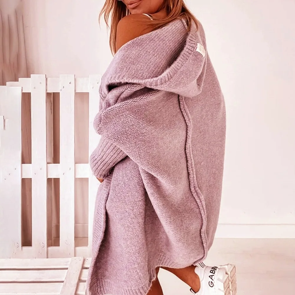 

Women Loose Cardigan Mid-length All-match Korean Sleeve Sweaters Fashion Batwing Autumn New Loose Hooded Sweater Women's Jacket