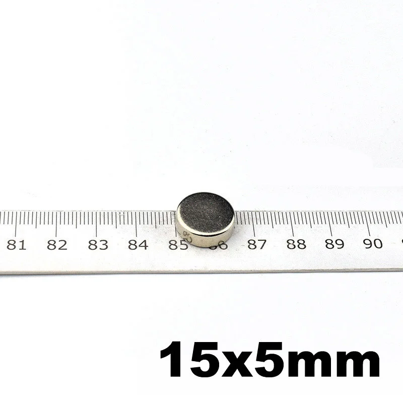 

24-60pcs N42 Thin Disc Diameter 15x5 mm NdFeB Magnet Neodymium Magnets Sensor Rare Earth Magnets Permanent Lab magnets
