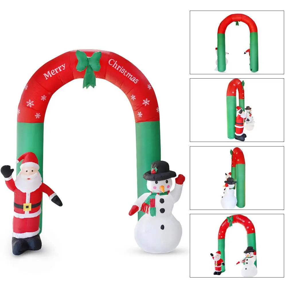 

2.4m Christmas Arch Inflatable Toy Arch Party Decoration Xmas New Year Shop Christmas Garden Decoration Outdoor Props Ornaments