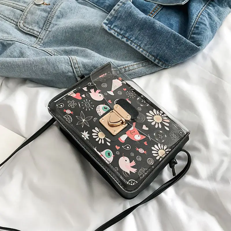 Модные сумки женская прозрачная сумка маленькая мини-сумка-мессенджер с