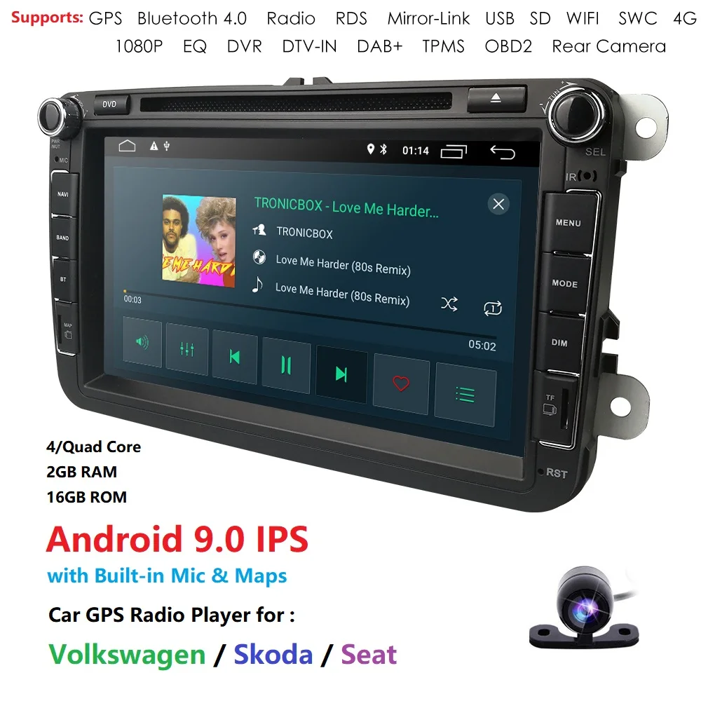 Фото 8'ƈdin Android автомобильный DVD GPS Видео плеер для VW/Volkswagen/POLO/PASSAT/Golf/Skoda/Octavia/Seat/Leon Canbus
