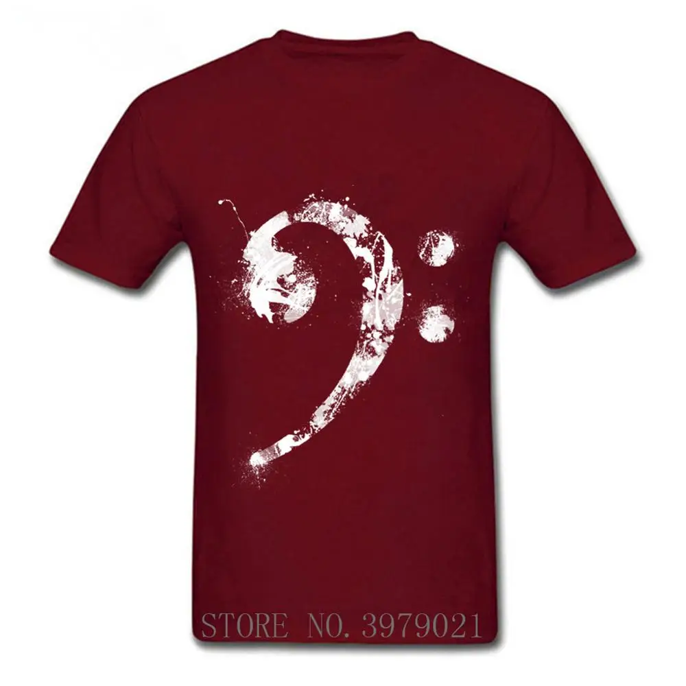 Мужские футболки с изображением баса скрипичного ключа одежда короткими