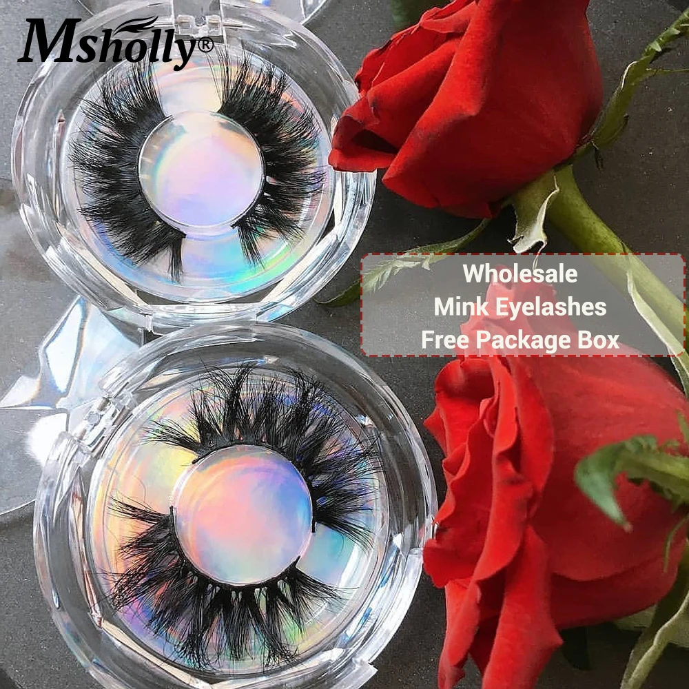 Норковые ресницы 6D 25 мм объемные Драматические Длинные Накладные упаковочная