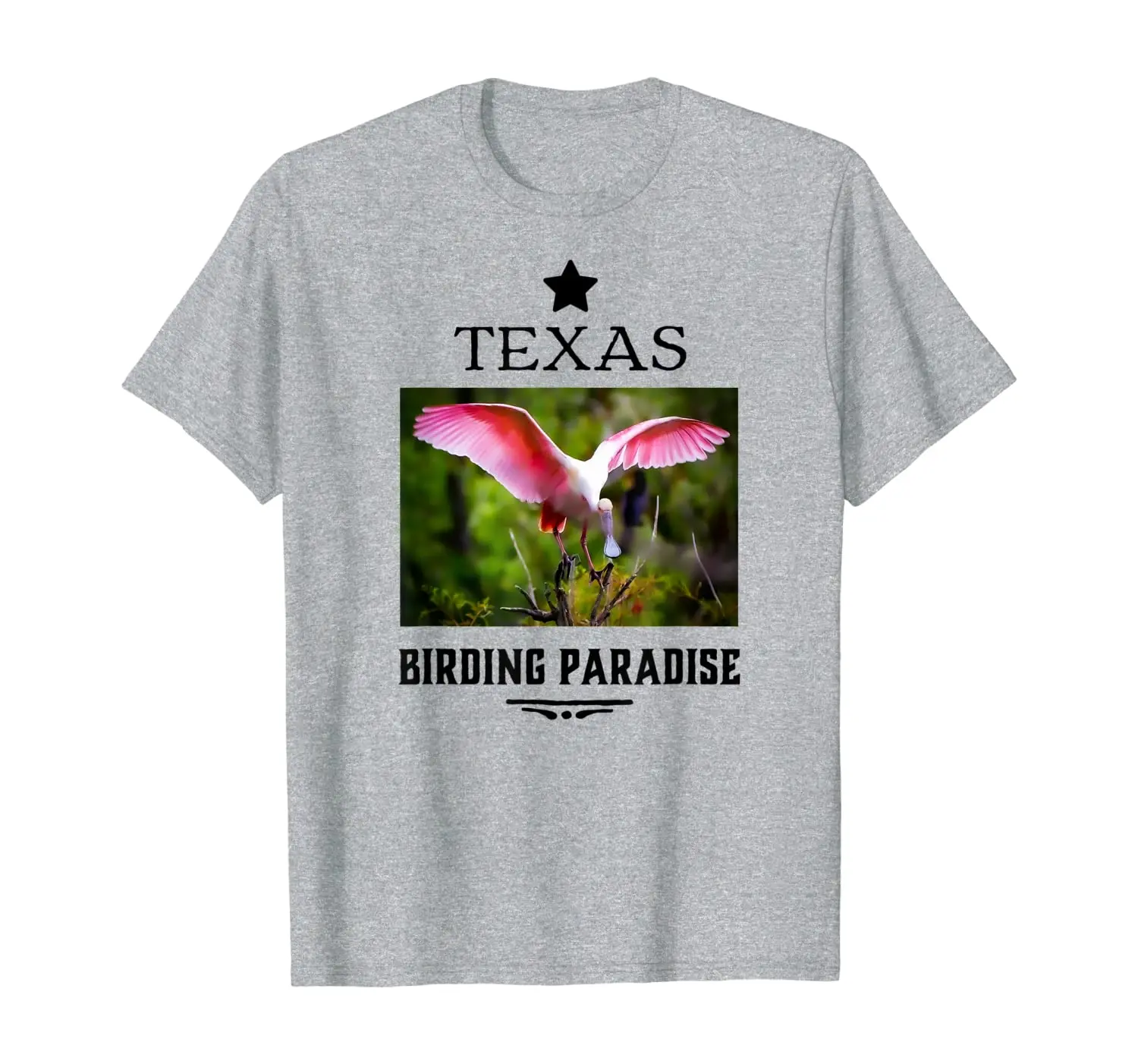 

Texas Birding Paradise Roseate Spoonbill TX Bird Design T-Shirt
