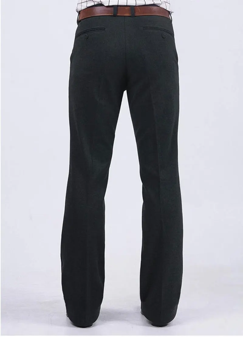 Брюки мужские шерстяные расклешенные повседневные деловые облегающие Костюмные