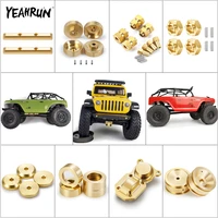 yeahrun brass counter weights wheels hex axle diff cover for 124 rc crawler axial scx24 axi90081 upgrade parts