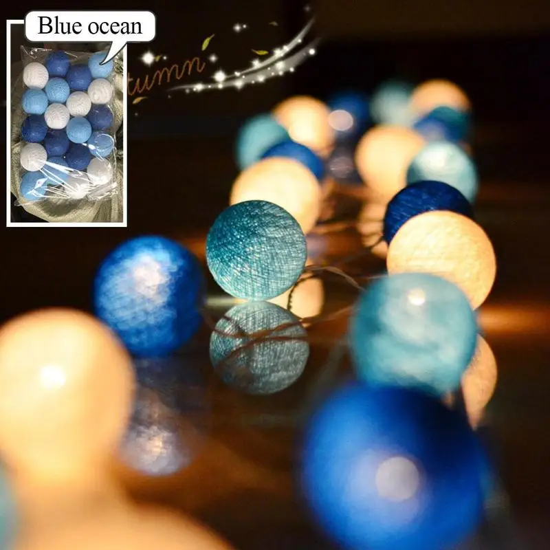 

3 Meters 20 Lights Cotton Ball Led String Fairy Lights Christmas Holiday Party Garland Decorate Outdoor Light G4F0