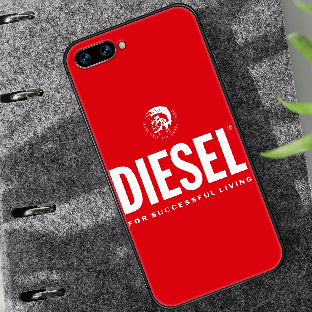 

Italian fashion brand Diesel Phone Case Cover Hull For HUAWEI honor 7a 8 8s 8a 8x 9 9x 10 20 i Lite Pro black Cell Fashion Etui