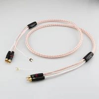 8tc 7n occ phono cable single crystal copper 2rca to 2rca grounding u shopper grounding plug in audio phono tonearm cables