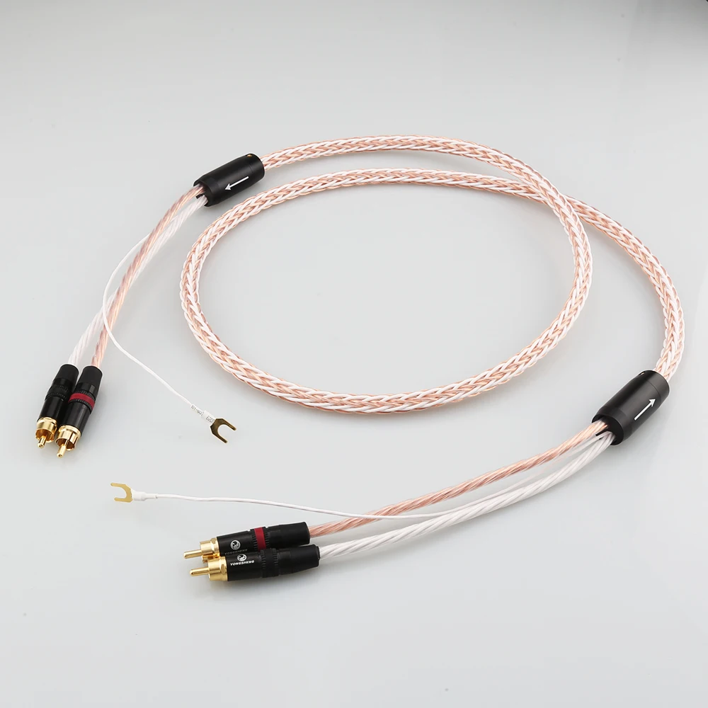 8TC 7N OCC телефонный кабель однокристальный медный 2RCA до заземляющий U-образный
