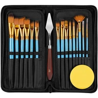 18pc paint brushes set for oil painting brush palette knife sponge for craft artists professional paint brush