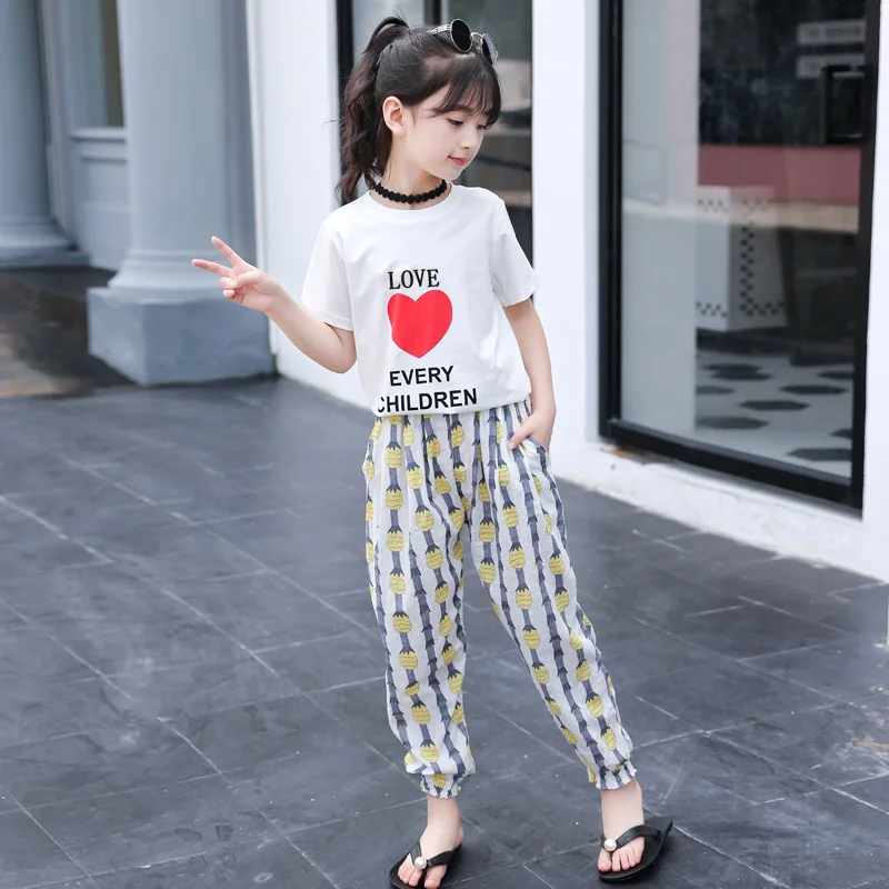 Комплект для девочек одежда комплект из двух предметов детей детский летний