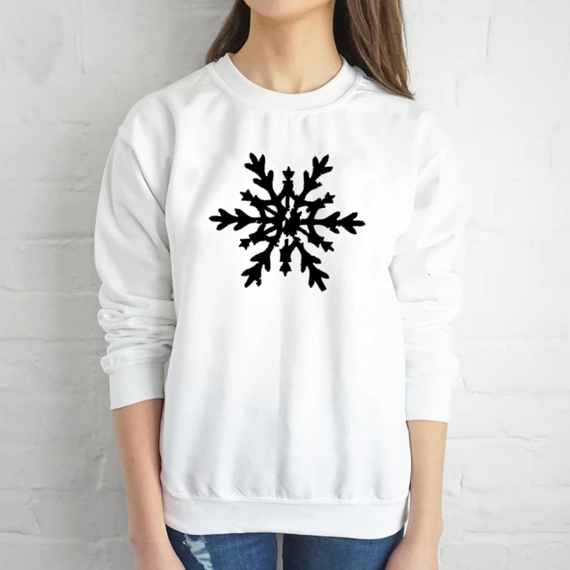 

Snow Christmas graphic women fashion pretty young street style sweatshirt grunge tumblr holiday gift warmer pure cotton top K659