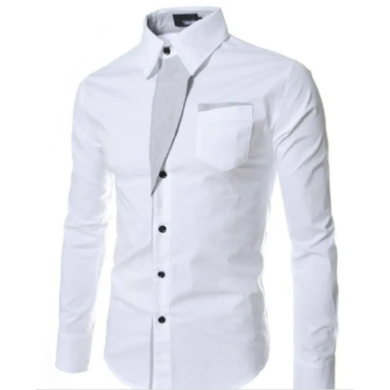 

Fashion Men Casual Shirts Plus Size 3XL Spring Autumn Slim Fit Long Sleeve Shirt Man Male White Shirt Tops Men's Clothing