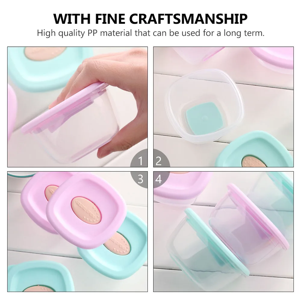 

4 Pcs Portable Powder Boxes Powder Containers Food Storage Cases