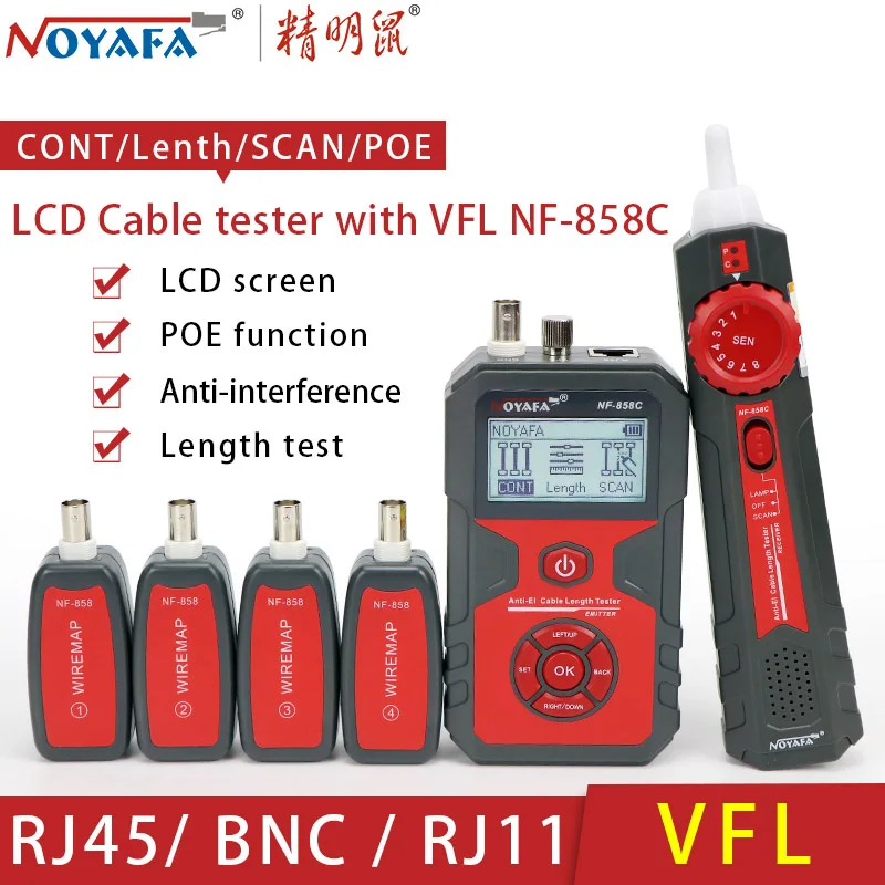 NOYAFA NF 858C кабель трассы линейный локатор портативный Проводной трекер Тестер
