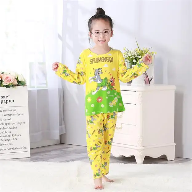 color at picture Новая детская одежда для сна для мальчиков зимние хлопковые комплекты для маленьких девочек Детская домашняя одежда, пижамы для мальчиков, детская одежда для сна, одежда для подростков, uy78 - Цвет: color at picture