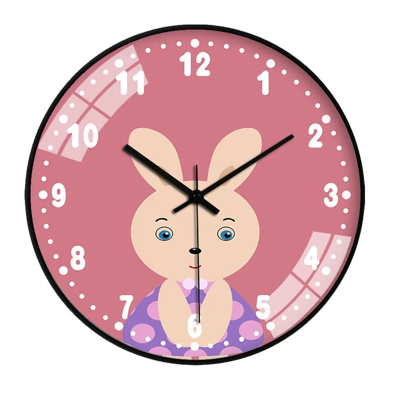 Милые детские настенные часы в виде панды подарки Декор бесшумные домашние