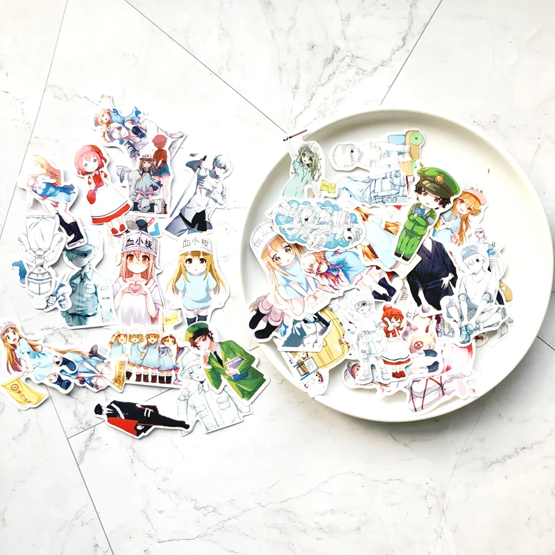 42 шт./компл. короткая футболка с героями из японского аниме рабочей секции