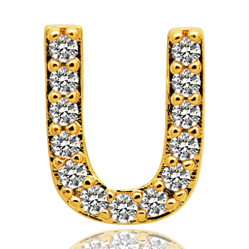 Хип-хоп 26 букв Золотые/серебряные зубы Grillz все Iced Out микро Pave CZ зубные грили с силиконовые Украшения для тела подарок B40