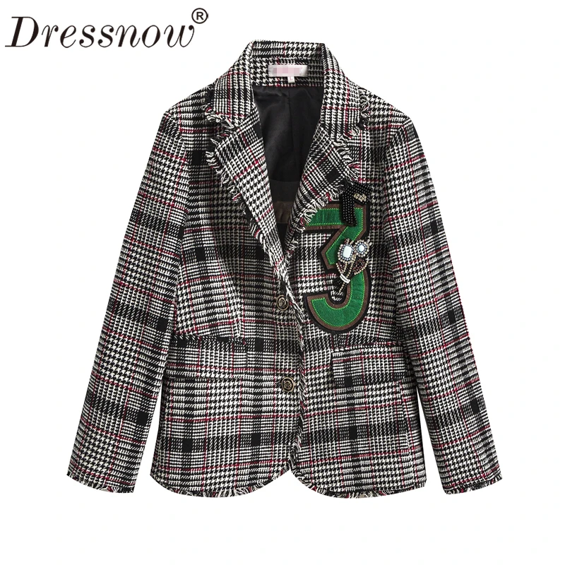 Dressnow, высокое качество, женские зимние плотные твидовые клетчатые куртки, пальто, зимняя куртка с длинным рукавом, пальто, женская твидовая куртка, верхняя одежда