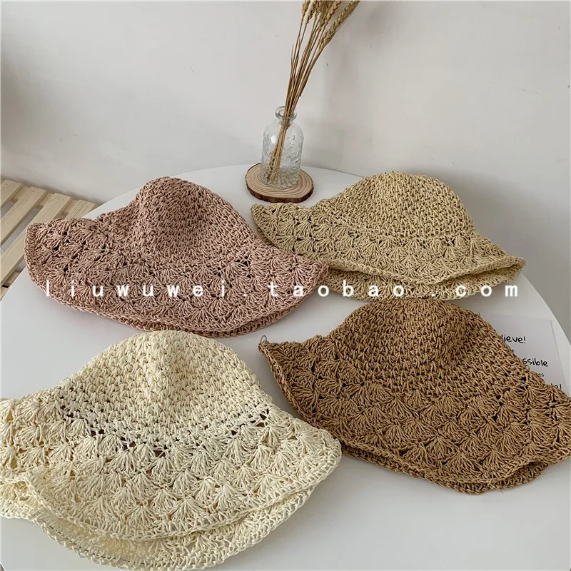 

Korean Style Foldable Beach Big Brimmed Straw Hat Women's All-Matching Fresh Seaside Summer Vacation Protection Sun