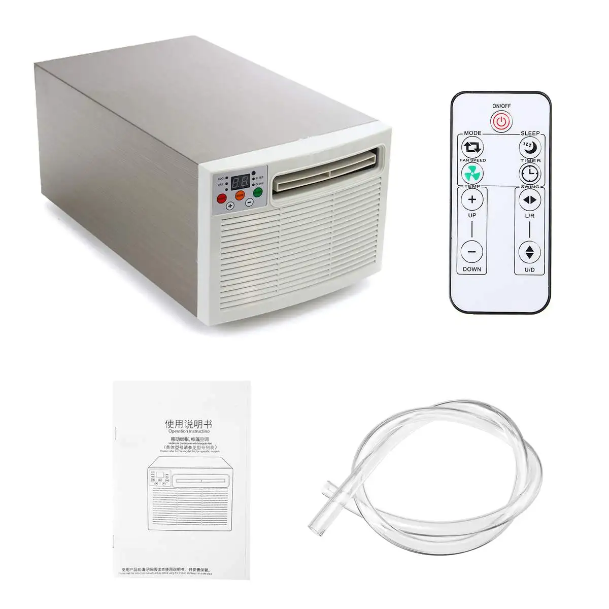 1400 Вт мини-Настольный воздушный кондиционер 110 V/AC таймер на 24 часа машина для изготовления холодного/тепла двойного назначения пульт дистанционного управления светодиодный пульт управления ПЭТ Кондиционер