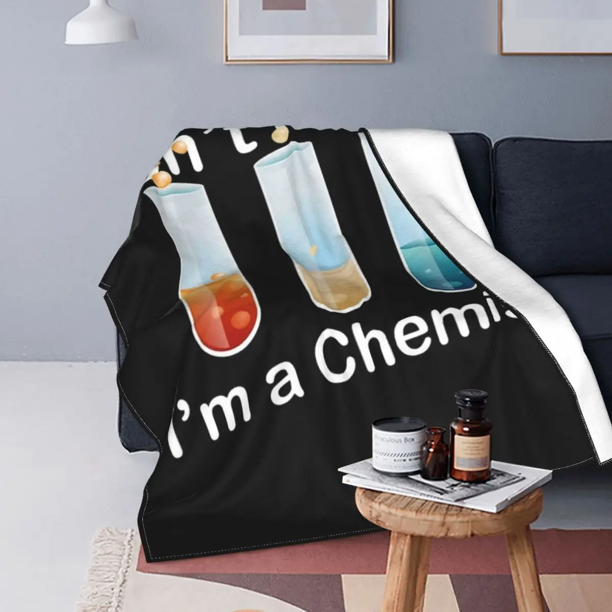 

Don'T Panic I'M A Chemist Manta, colcha para cama A cuadros, cubrecama A cuadros, 90 mantas dobles A cuadros y fundas