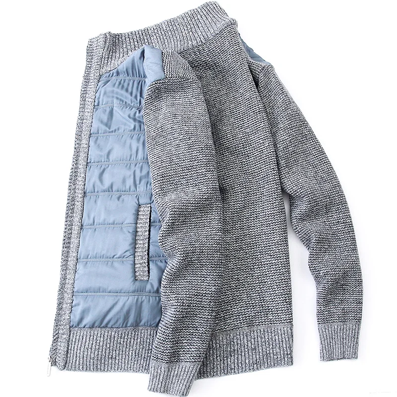 Autumn Winter New Jacket Man Knitted Coat Premium Chenille Casual Loose Street Thermal Fleece Men's Sweater cardigan