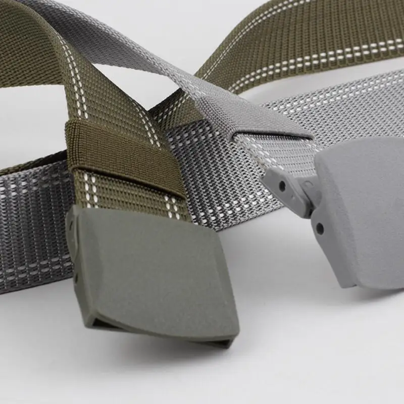 new style children's canvas belts Plastic Buckle Nylon Boys Girls Children Casual Tactical Belt Kids Waist Belt students belt images - 6