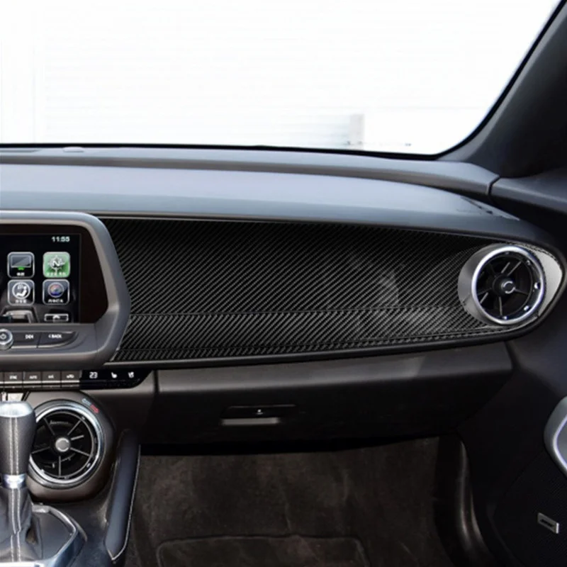 

Fit For Chevrolet Camaro Carbon Fiber Co-pilot Center Control Dashboard Panel Interior modification car accessories
