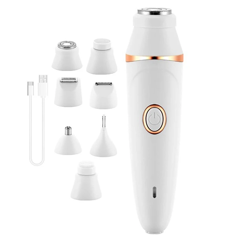 

Multifunction Electric Epilator 7 in 1 Women Face Underarm Bikini Hair Removal Device Mini Female Shaver Eyebrow Trimmer