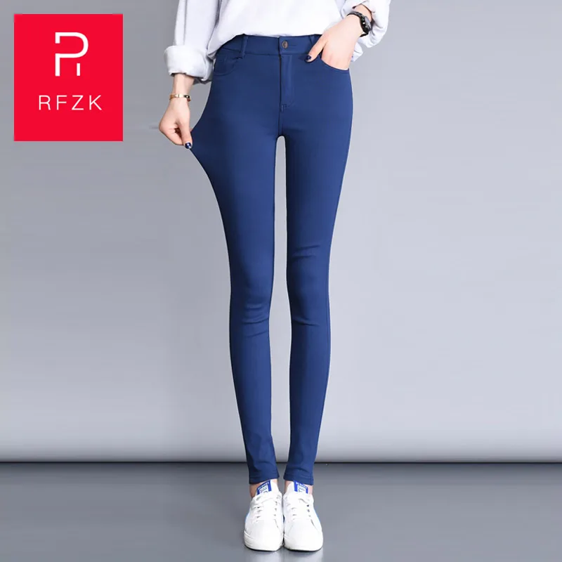 Женские бархатные леггинсы Rfzk Plus зимняя одежда 2020 теплые плотные черные