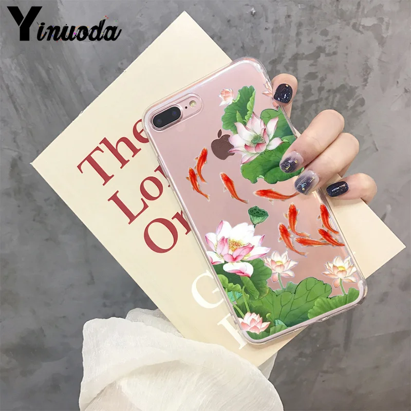 Yinuoda Koi Fish Cherry Blossom Lucky Cat японский Модный чехол для телефона Apple iPhone 8 7 6 6S Plus X XS max 5 5S SE XR - Цвет: 9