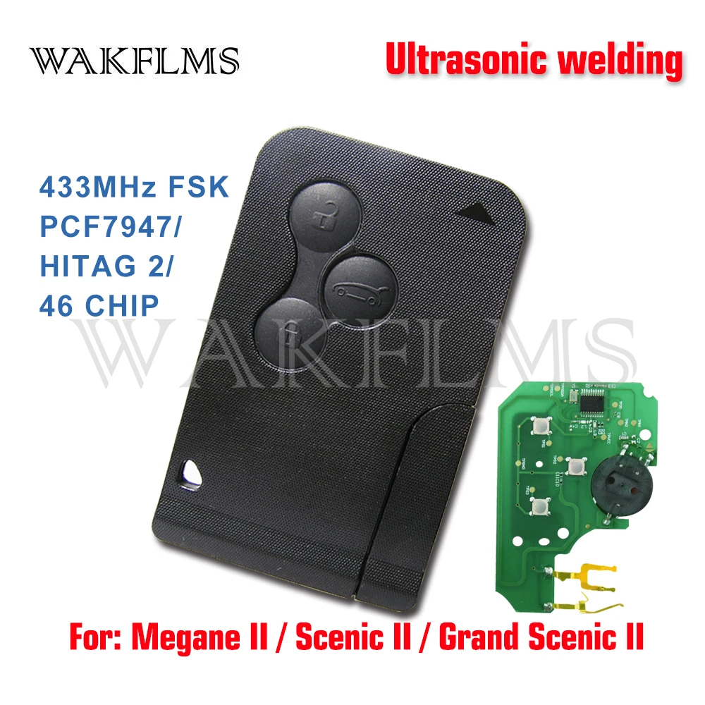 3 кнопки умный дистанционный Автомобильный ключ для Renault Megane II Scenic 2 Grand 2003 2004 2005 2006