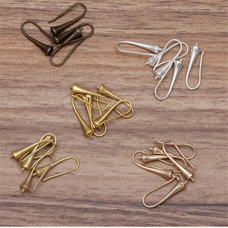 20 шт./лот настройки серег двойной кабошон основание ободок лоток подходит