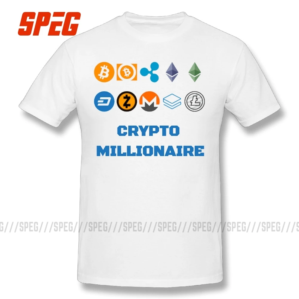 Футболка с биткоином криптовалово миллионер цифровая валюта Майнер BTC монета Lite