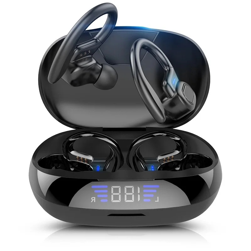 

Bluetooth-наушники с микрофоном, спортивные наушники со светодиодным дисплеем