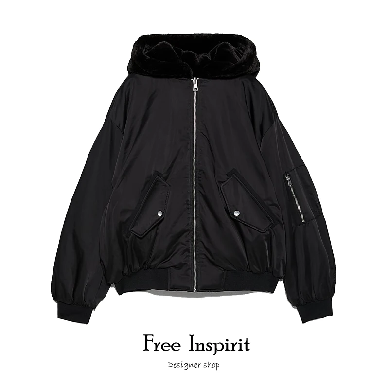 Бесплатная доставка в стиле панк однотонные женские свободные пальто на молнии с