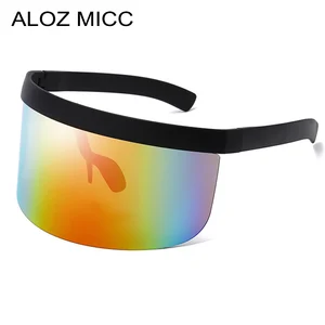 Очки солнцезащитные мужские и женские в стиле ретро, роскошные брендовые дизайнерские пикантные Большие зеркальные солнечные очки с козырьком, Q615, 2019